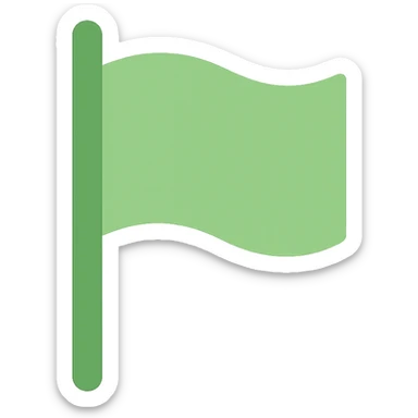 single flag green color sticker