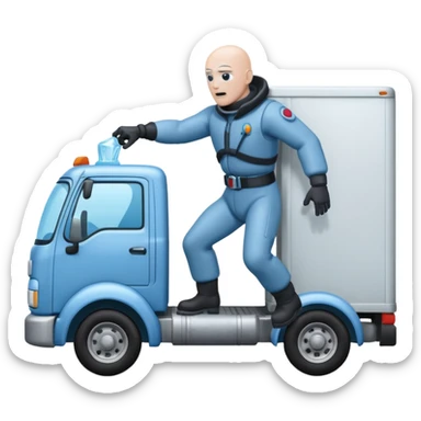  Mr. Freezes Bug killing moving truck  sticker