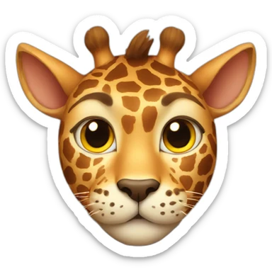 cat with giraffe neck sticker