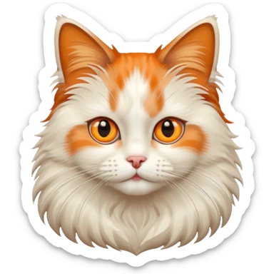 ragdoll cat with orange bicolor face sticker