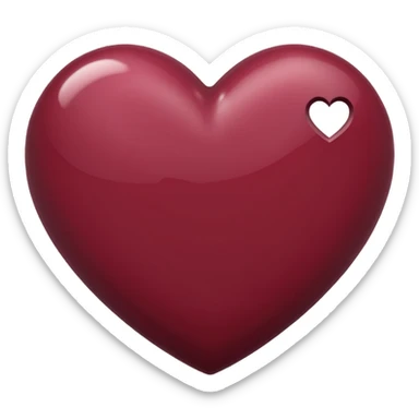 maroon heart sticker