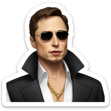 elon musk as tony montana sticker