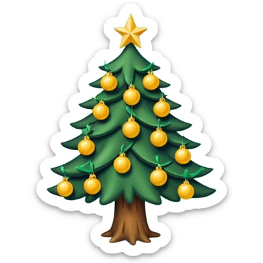 Albero di Natale con luci calde senza palline  sticker