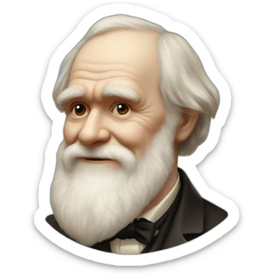 charles darwin smile sticker