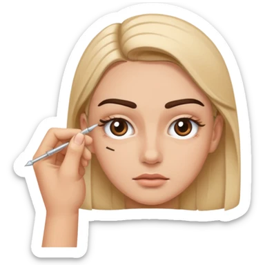 eyebrow threading sticker