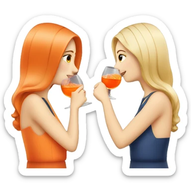 Two girls drinking aperol sticker