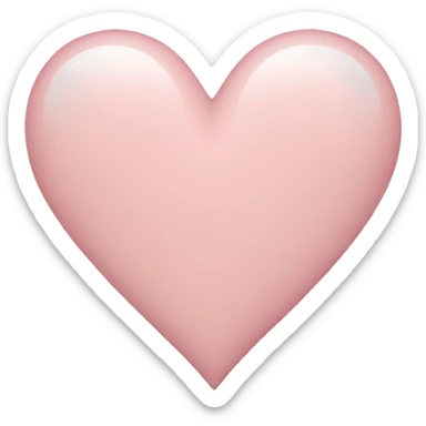 Pale pink heart sticker