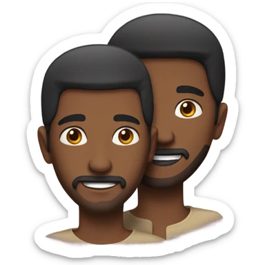 2 gay dudes, brown and arab sticker