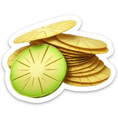 green potato chips sticker