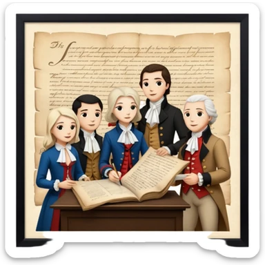 The colonies of America declare independence from Great Britain, by asserting their rights

 sticker