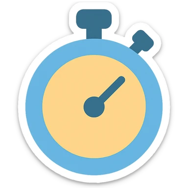 a stopwatch with buttons sticker