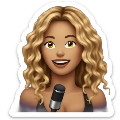 Concert beyoncé singing in mic sticker
