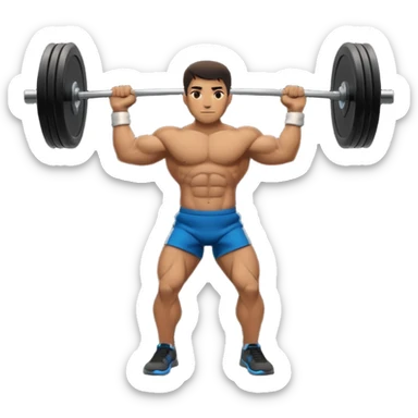 silhouette lifting a light barbell sticker
