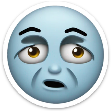 crying kissy face doing a peace sign sticker