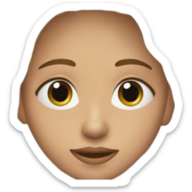 Mujer joven de pelo castaño, pecas en la cara y una camara de fotografía  sticker