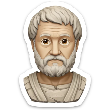 stone bust of Aristotle sticker
