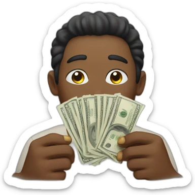 person asks for money sticker