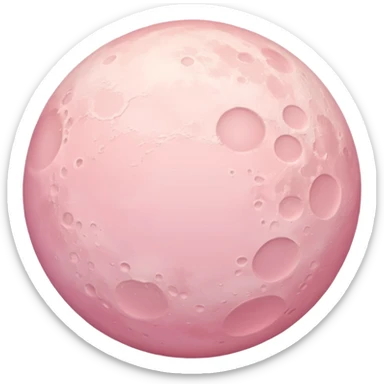 pastel pink moon sticker