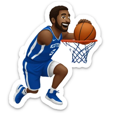 Kentucky basketball player dunking on the south eastern conference  sticker