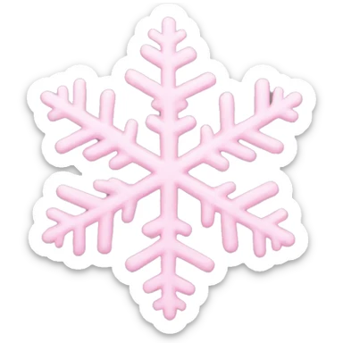 pastel pink snowflake  sticker
