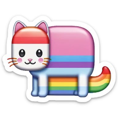 nyan cat pixelated sticker