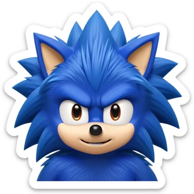 Sonic the hedgehof showing fuck you sticker