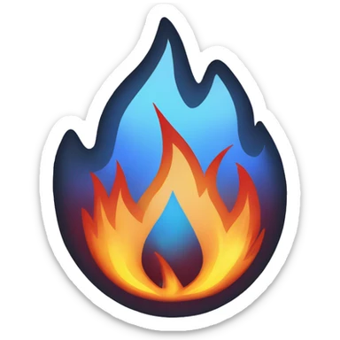 fire and water warning sticker