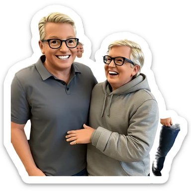 boys with style and smiles sticker