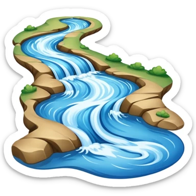 A flowing river sticker