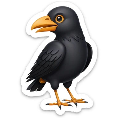 straw crow sticker