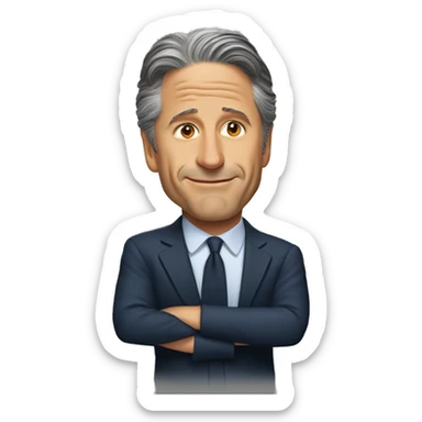 Jon Stewart Christmas sticker