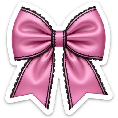 pink gothic bow sticker