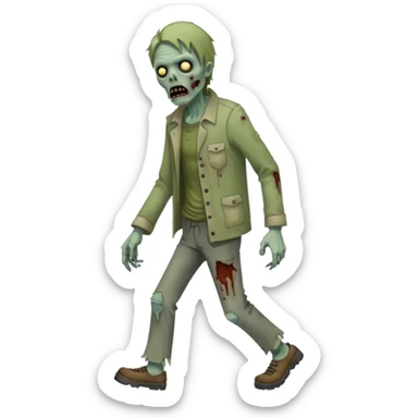 zombie full body walking sticker