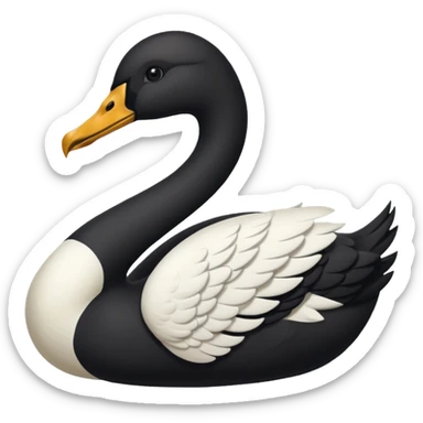 cisne negro🦢como este pero negro  sticker
