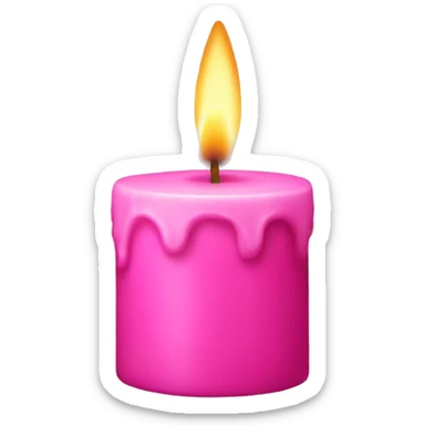 Pink candle  sticker