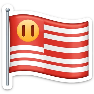 A simple flag with black and white horizontal lines, without any stars and black part sticker