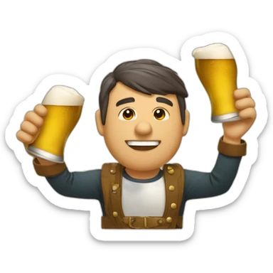 Amis qui boivent de la bière sticker