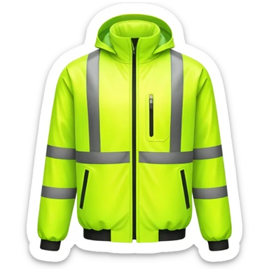 create a realistic emoji of a high-visibility jacket or reflection vest sticker