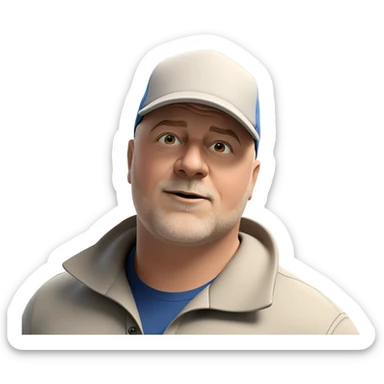 stylish man in blue shirt sticker