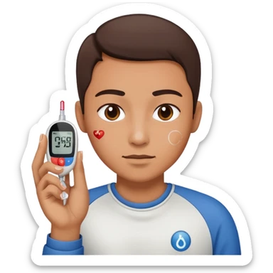 diabetes meter hand test finger blood sticker