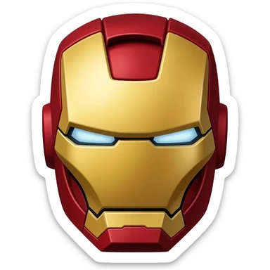 iron man helmet off sticker