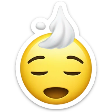 Yellow emoji smelling something good ￼ sticker