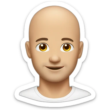 Bald sexy man sticker