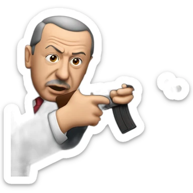 erdogan-is-shooting-with-shotgun sticker
