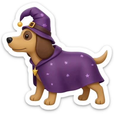 Dog wizard sticker