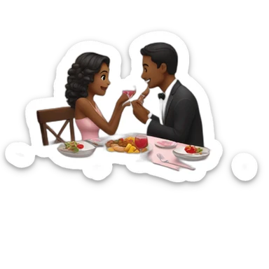 romantic dinner sticker