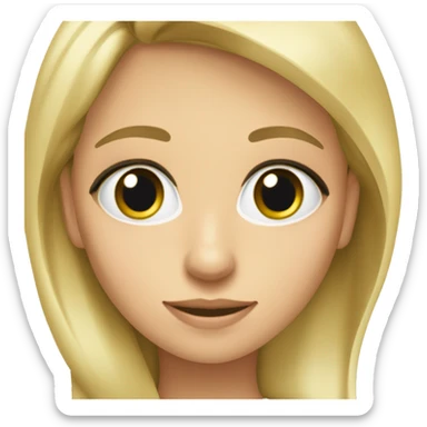 Une fille blonde, cendrée foncée avec des yeux verts  sticker