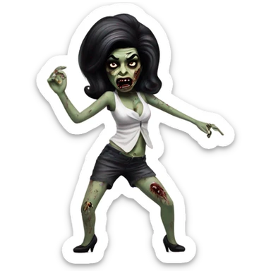 amy winehouse zombie dancing sticker