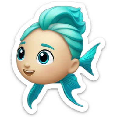 little-mermaid poisson sticker
