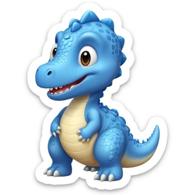baby blue dinosaur sticker